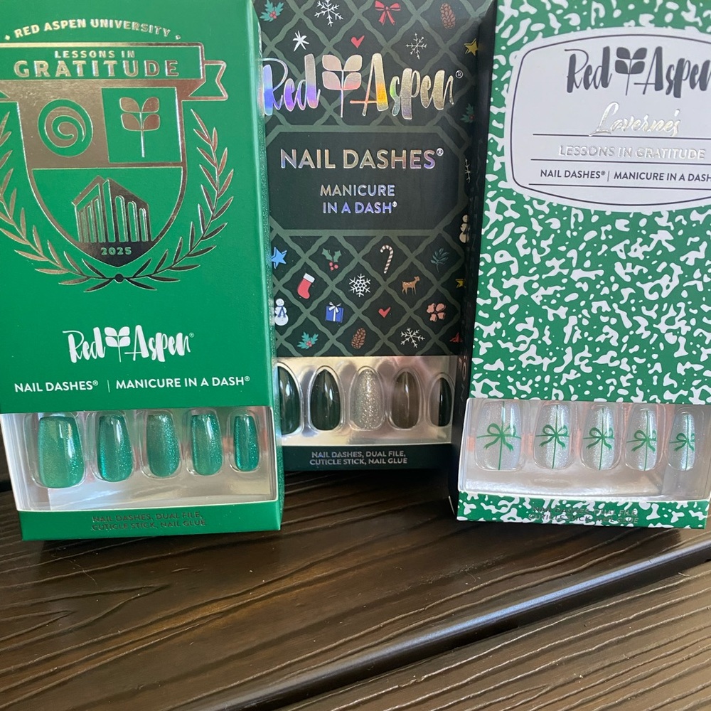 Nail Dashes, 3 sets. Brand new in boxes.